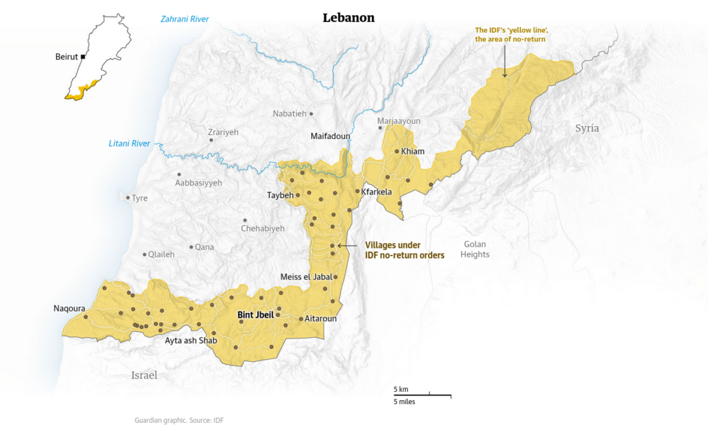 La distruzione israeliana del Libano meridionale