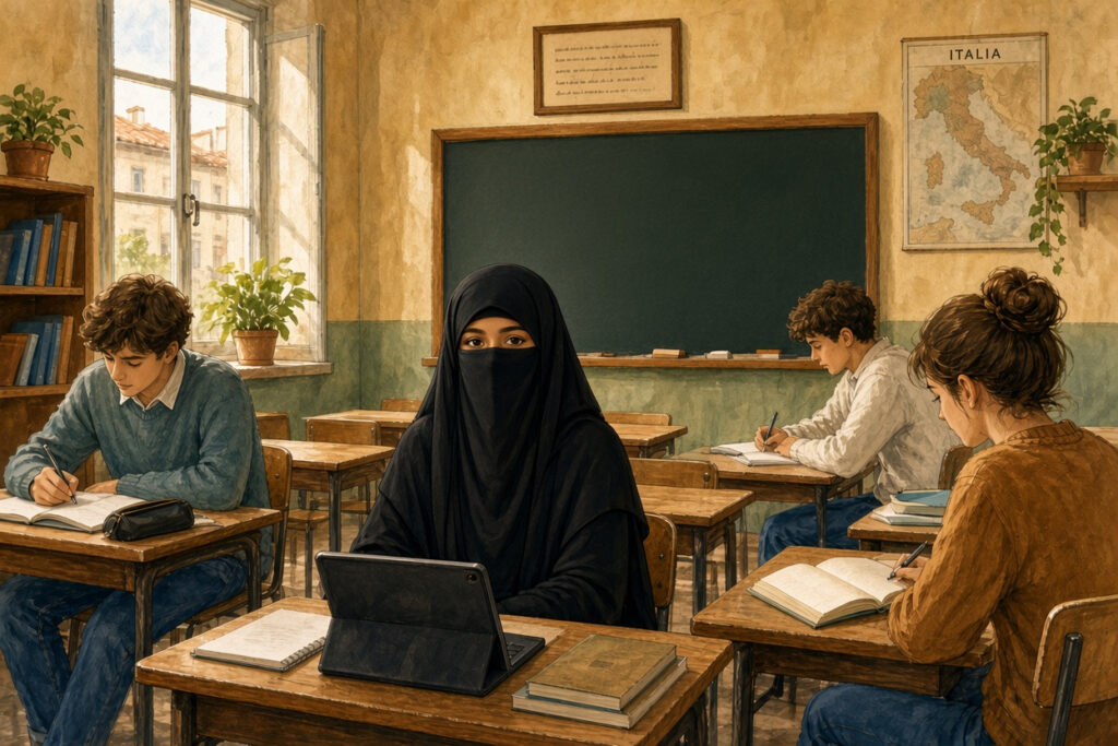 Divieto di burqa e niqab a scuola: il paradosso del decreto Meloni